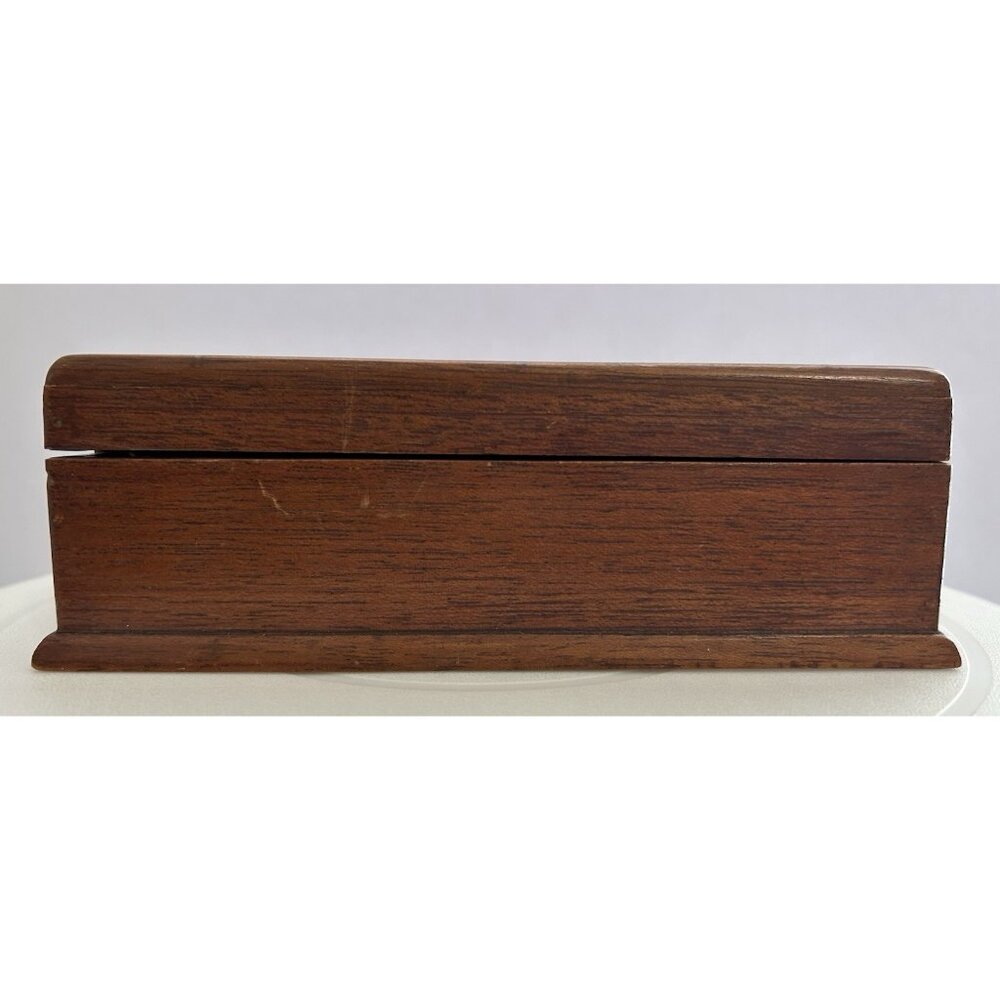 Vintage Wooden Jewelry Keepsake Trinket Box Floral Grandmacore Cottagecore 7"x5" - Picture 4 of 10